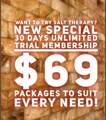 Salt room special- new clients only