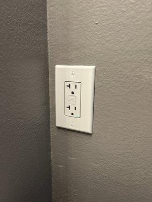 New GFI outlets installed throughout the house