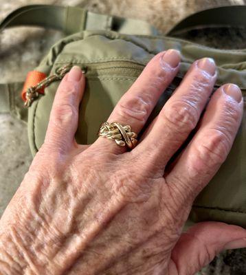 Restored puzzle ring.  Yay!