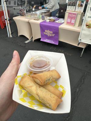 Lumpia and soy calamnsi sauce