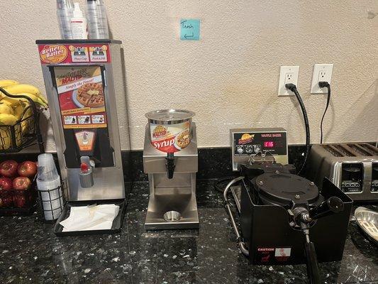 Self-serve, waffle maker