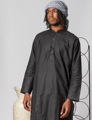 Mens Black Khamis Half