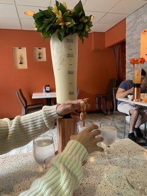 Pina colada mimosa tower