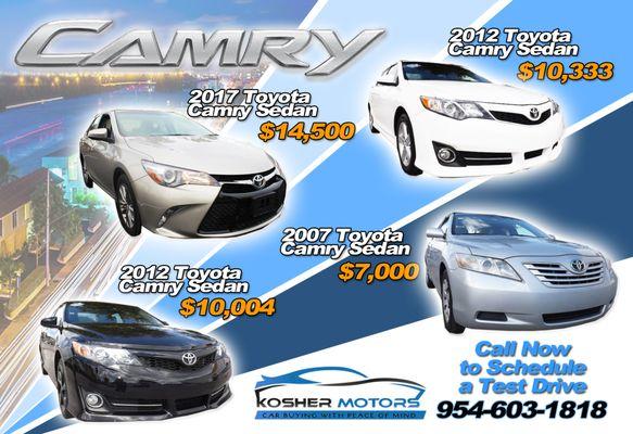 Kosher Motors . Toyota Camry Offer.!