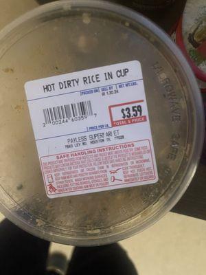 HOT DIRTY RICE IN CUP