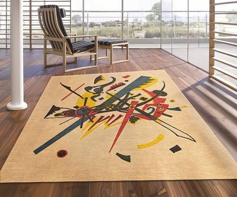 Custom Rug inspired by a vintage Kandinsky bookcover