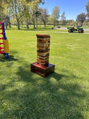 Giant Jenga! This fan favorite will bring out the fun side of anyone.