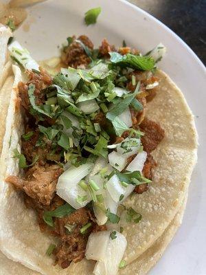 Al pastor taco close-up