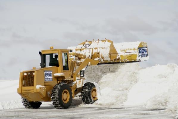 2009 Snowmageddon. This is a 14' snow pusher capable of serious snow removal.