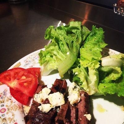 R.A.D: Remedy After Dark tapas menu-marinated flank steak with blue cheese