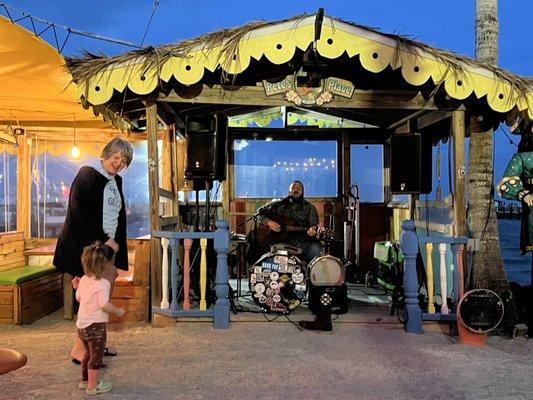 The awesome Johnny Debt played Tuesday night at the sandbar