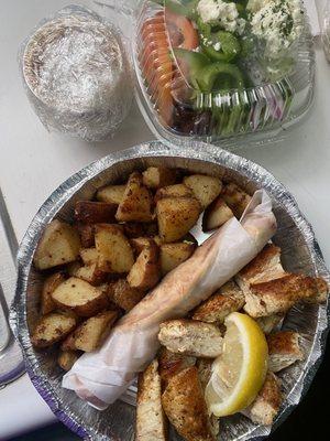 Chicken Souvlaki Platter