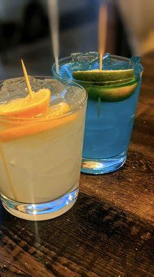 Lemon drop and New Orleans margarita ($9 each)