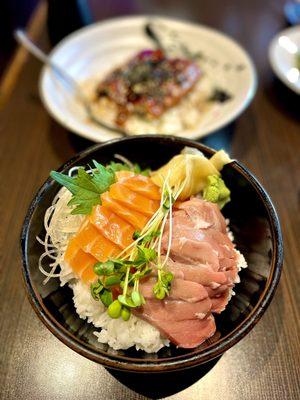 Salmon and Fatty Tuna Chirashi