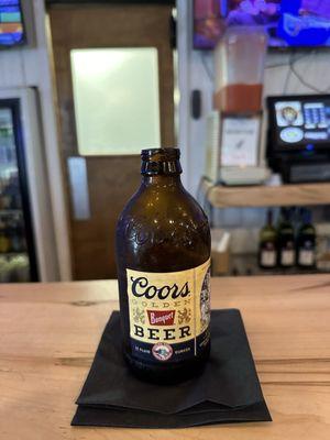 a beautiful stubby coors banquet