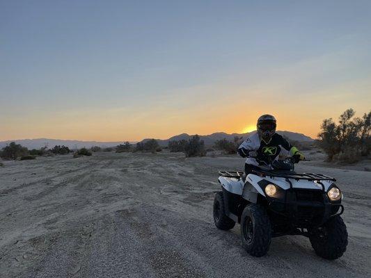 riding off into the nice sunset