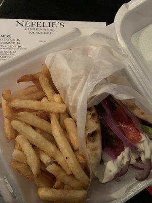 Classic gyro with fries