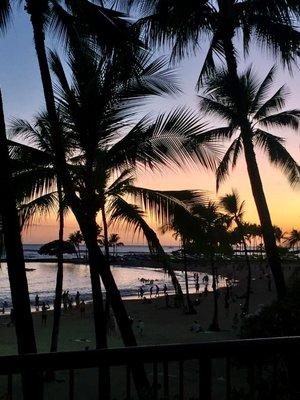 Waikiki beach at Sunset