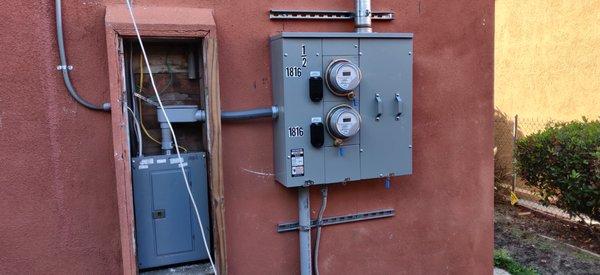 Adding meter electrical service panel upgrade