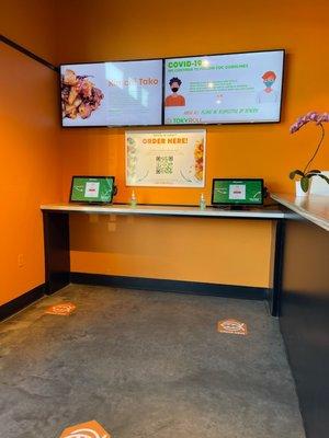 Kiosk or in person orders