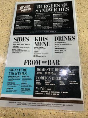 Menu front