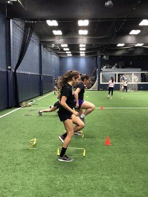 Girls' lacrosse conditioning