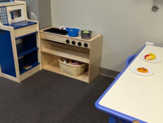 Our Dramatic play area in the preschool classroom