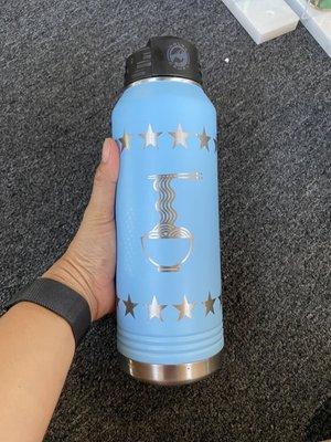 Water bottle engraving