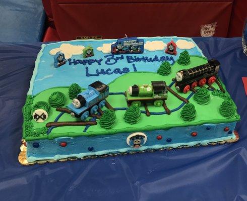 Thomas the Train themed cake