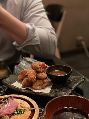 Chicken Karaage with honey truffle