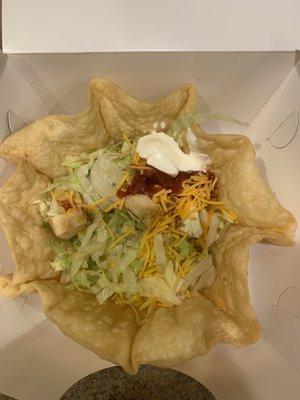 Definitely NOT a Chicken taco salad with extra lettuce.