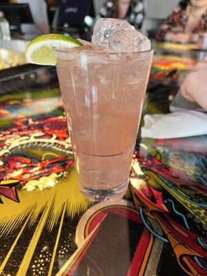 El Diablo Tequila, Aronia Berry, Lime, Ginger Beer