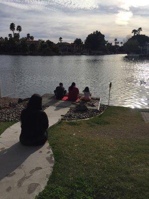 Enjoying our time on the Lake