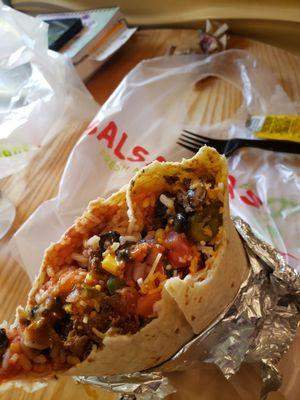 Steak burrito