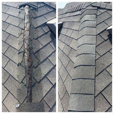 Beautiful roof repair done by Clear Vision Roofing!!