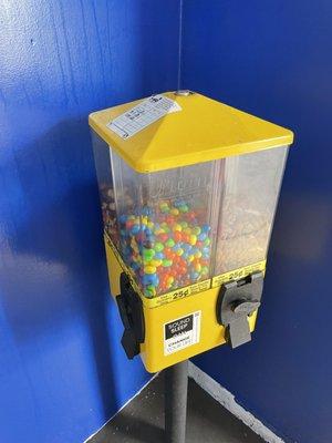 The waiting area had a candy dispenser