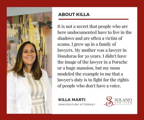 Meet one of our Attorneys , Killa Marti