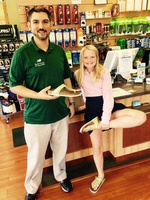 John & Winni get orthotics & apple green Birkenstocks