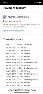 Showing payments made every 6 months since 2018. Then the additional amount added after payment for the "Premium" addition.