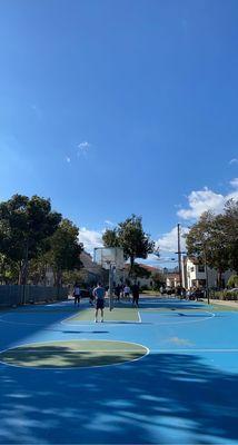 Two basketball courts