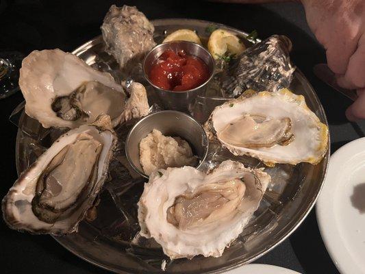 Raw oysters