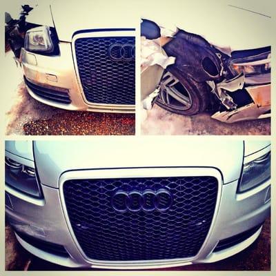 Super sexy Audi S6 nose - Before and after.