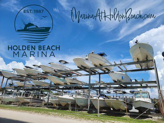 Holden Beach Marina offers stackable boat storage