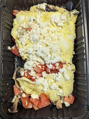 tomato feta omelette