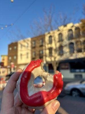 cranberry cream cheese donut