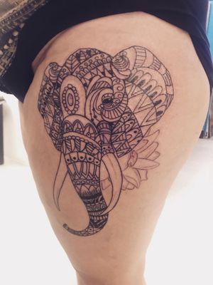 thigh tattoo