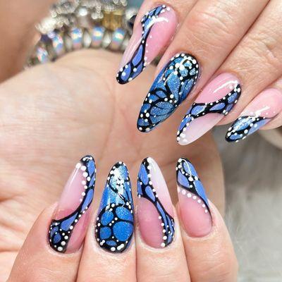 Butterfly nails art