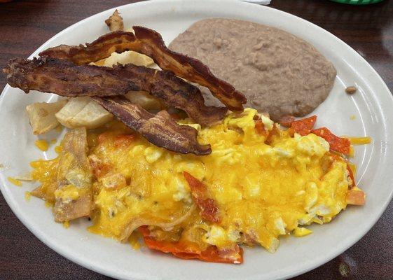 Chilaquiles Specialty with bacon