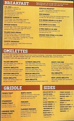 Breakfast Menu