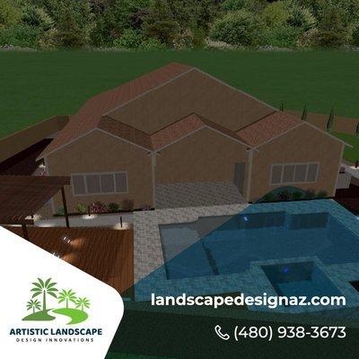 Landscape Designer 85143 3D & 2D landscape Design renderings San Tan Valley Landscape Architecture Artistic Landscape & Desig...